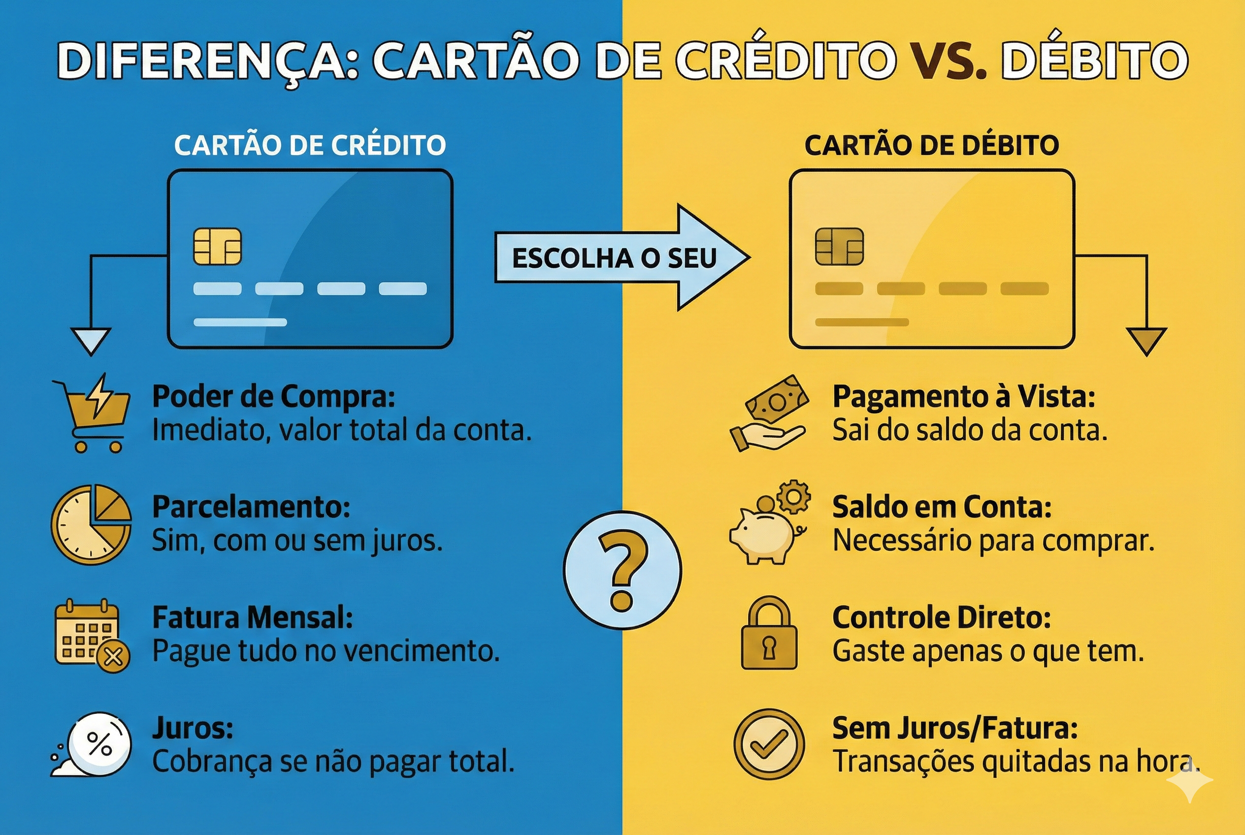 Cartão de crédito ou débito