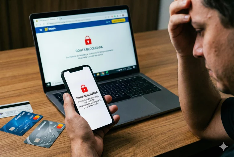 Conta bancária bloqueada